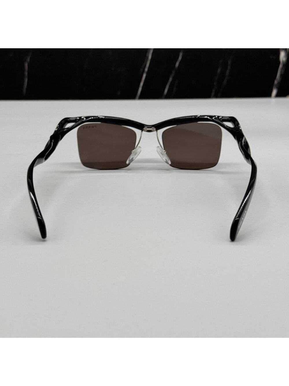 NEW PRADA PRA15S 1AB8C1 SUNGLASSES PR A15S 1AB8C1 SQUARE BLACK UNISEX SPR A15S - Picture 8 of 13